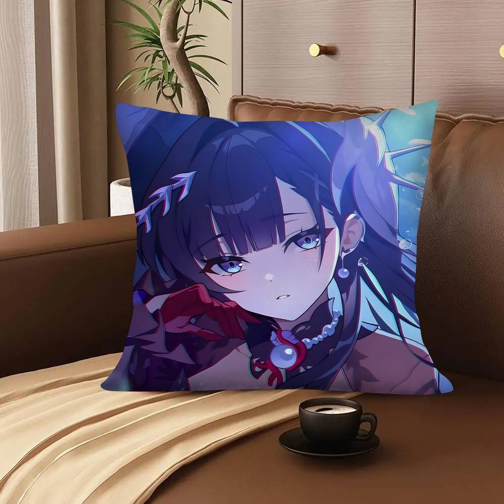 1pc Game Anime Honkai Star Rail Seele Pillow Case Fashion Square Pillowcase Bedroom Sofa Room Ins Decoration Leisure