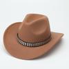 Cowboy Hat With Chain And Starry Sky Compass For Western Style Men And Women