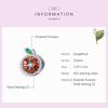 WOSTU Genuine 925 Sterling Silver Red Grapefruit Round Charm Fit Original  Bracelet Necklace Beads