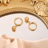 Fashion Earrings Women's Titanium Steel Earrings Minimalist Small Ball Pendant Earrings
