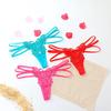 Fashion New Lady Sexy Solid Color Lace Hollow Thin Belt Perspective Butterfly Woven Thong