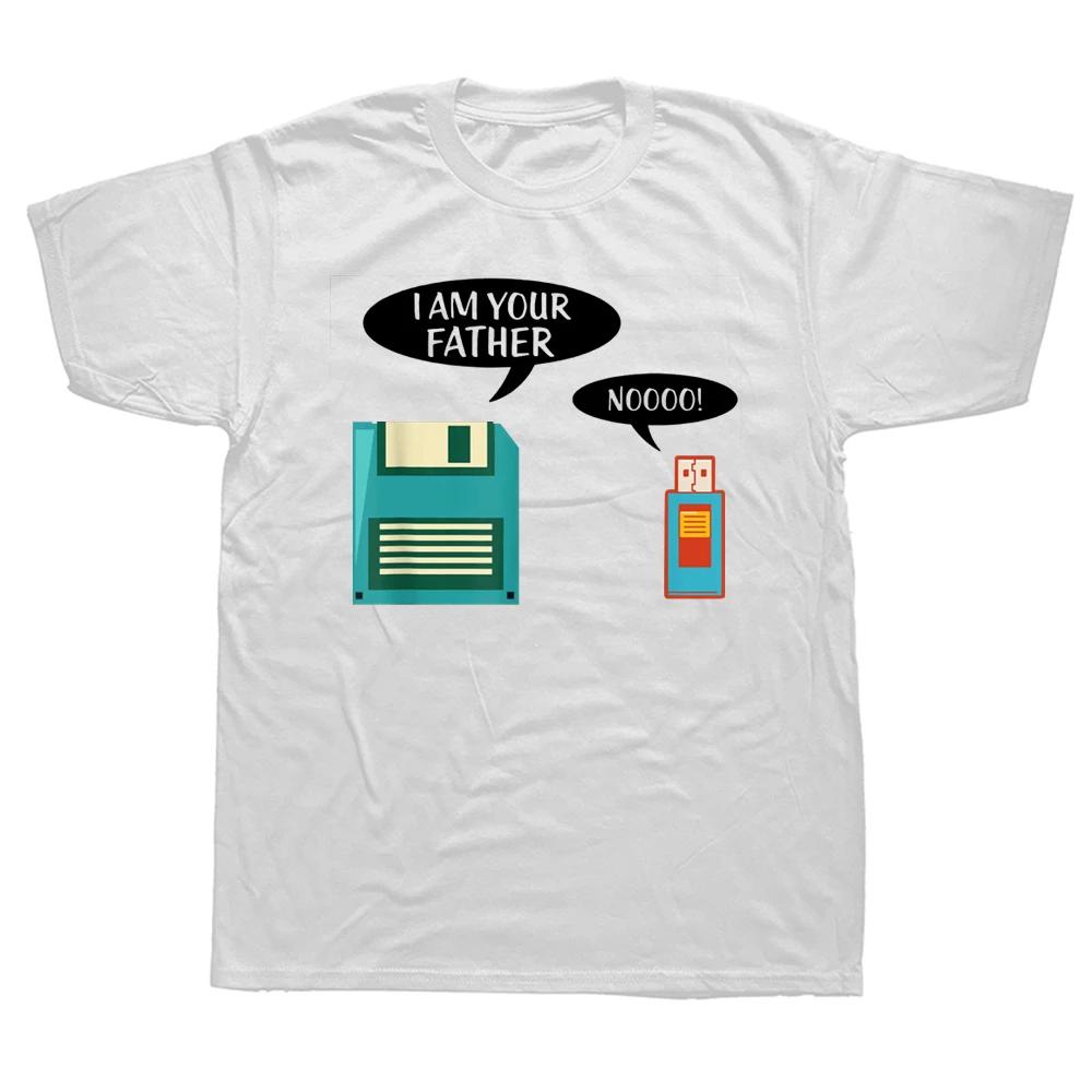 Ich bin dein Vater Shirt USB Diskette Computer Geek T-Shirts Grafik Baumwolle Streetwear Kurzarm Geburtstagsgeschenke T-Shirt
