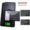 Mobile Battery Charger Universal LCD Indicator Screen USB-Port For Cell Phone Chargers 32-55mm Battery Charging AU UK EU Plug