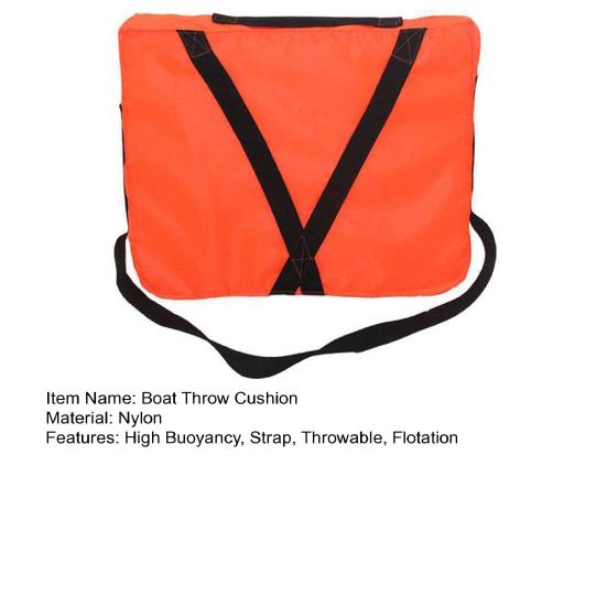 Boat Throwable Flotation Device High Buoyancy Boat Throw Cushion with Strap Swimming Rescue Throwable Flotation Cushion
