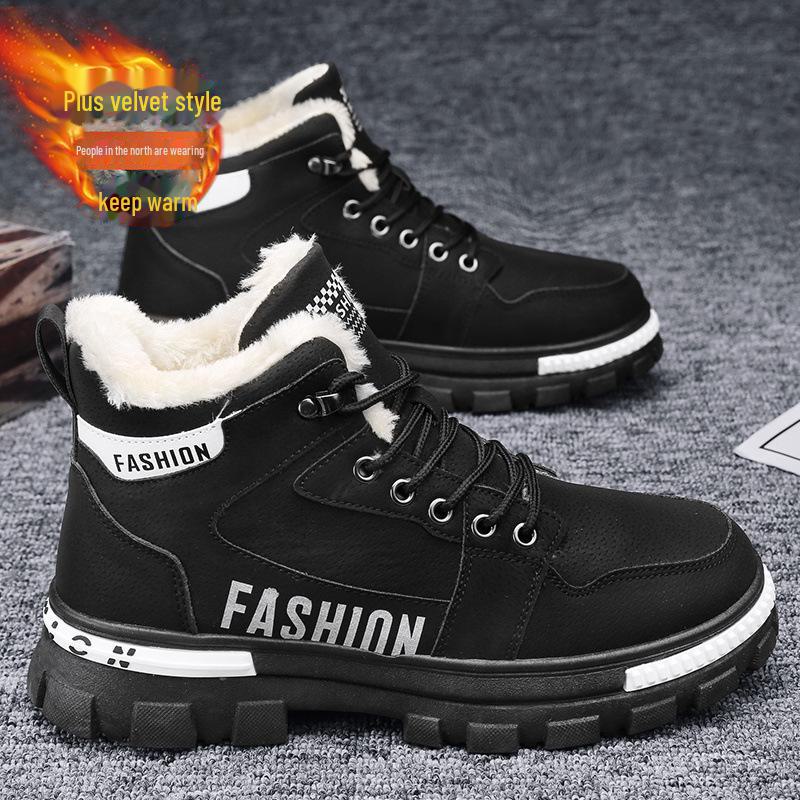 Pánské zimní přeshraniční sněhule s kožešinovou podšívkou, teplá bavlna, pro extrémní chlad (Až -30°C)