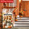 2D Flat, 2D Flat Welcome Autumn Mason Jar Thanksgiving Garden Flag_1 (1)- Outdoor Garden Flag Double-sided Home Decoration Courtyard Decoration Outdoo