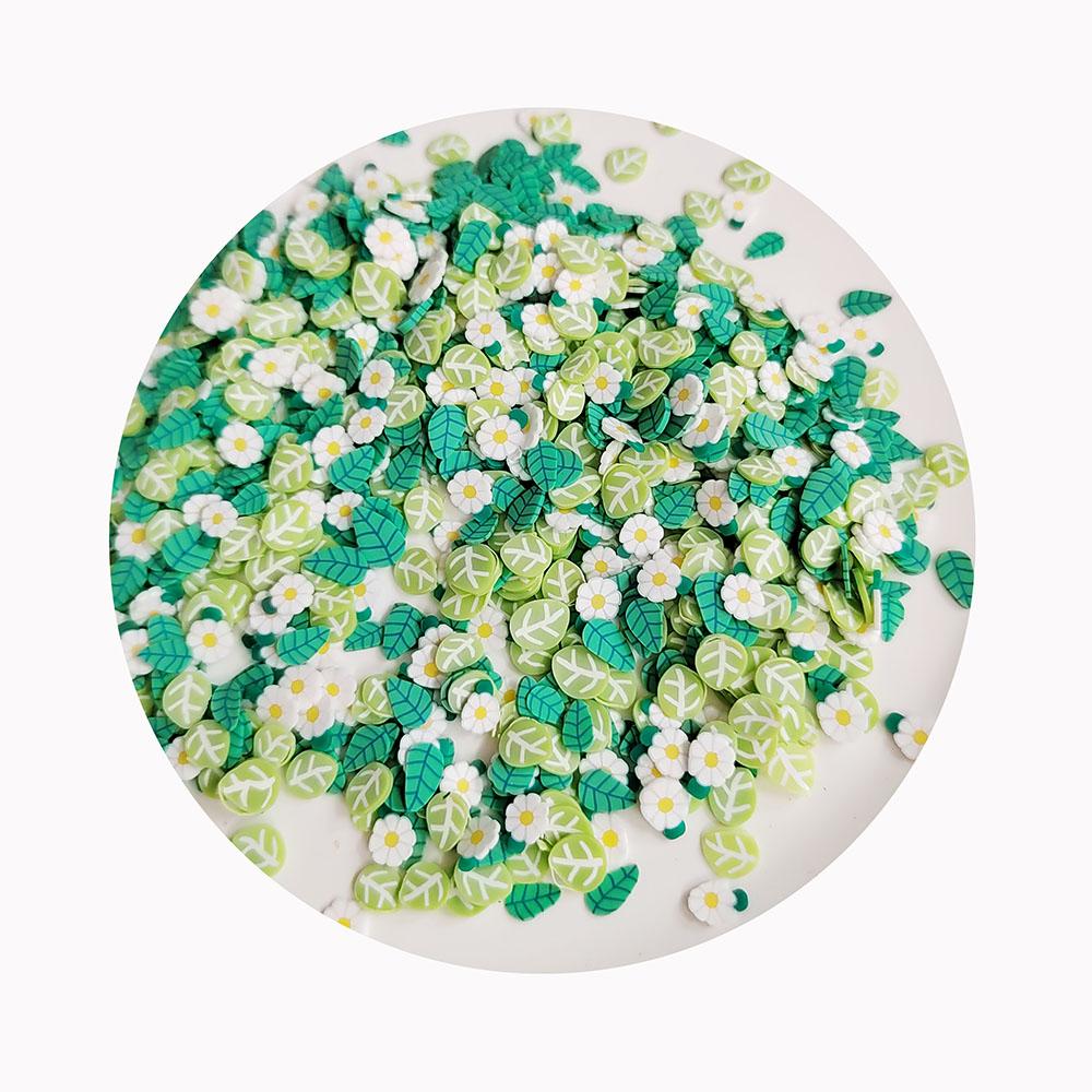 Mix Spring Flowers Leaves Clay Polymer Slices Sprinkles for Slime Decoration Crafts