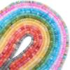 1 Strand Abacus Glass Beads Dual Color Mixed Crack Beads Spacer Beads For DIY Bracelets Keychain Charms Jewelry Making Supplies