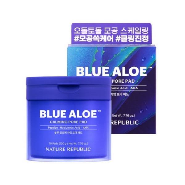 Nature Republic Blue Aloe Calming Pore Pad 70 Pads