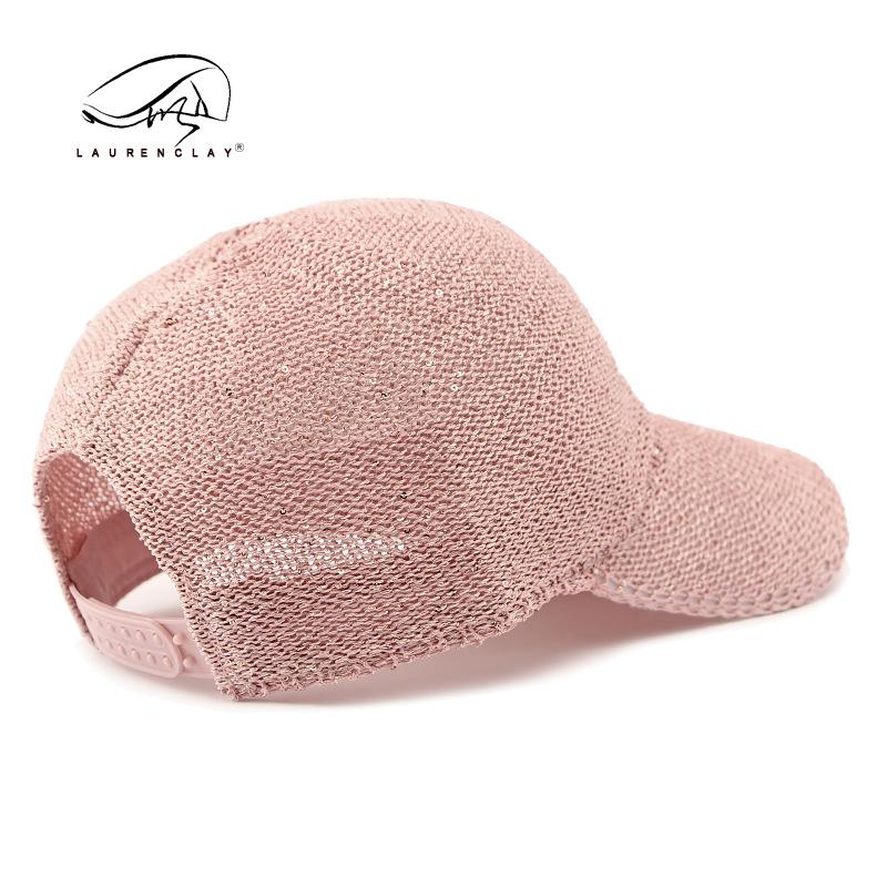 Fashion sequined mesh cap summer breathable hard mesh baseball cap women's outdoor sunscreen visor versatile