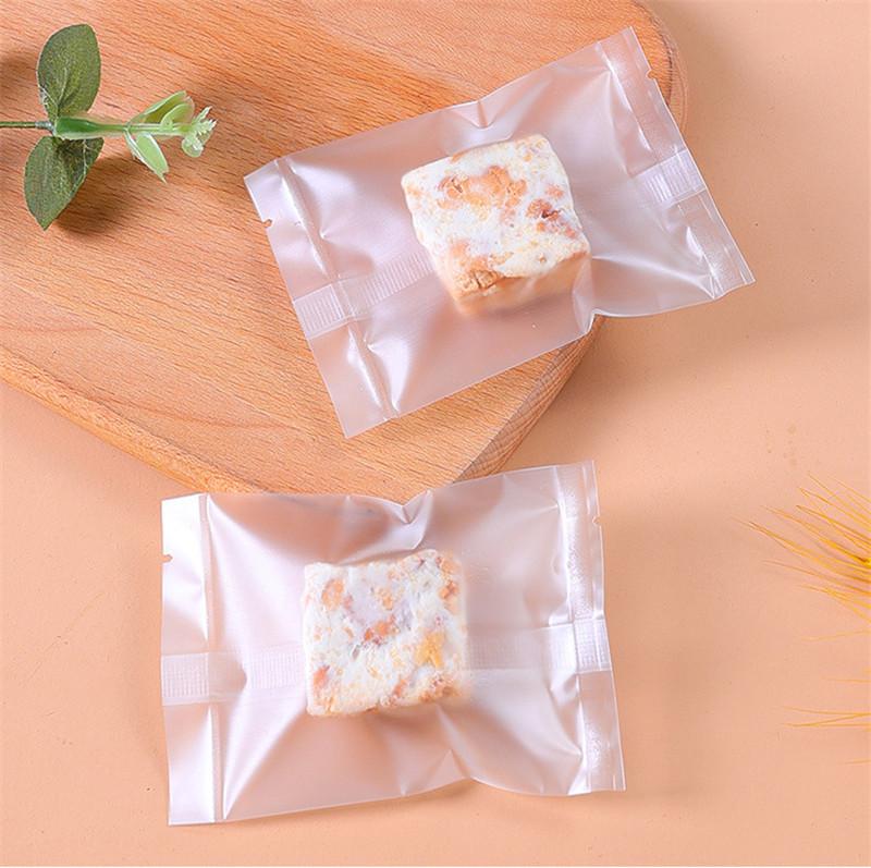 100 Stück Halbtransparente Mattierte Maschinell Versiegelte Keks-Keks-Mondkuchen-Handseife-Geschenkverpackungsbeutel