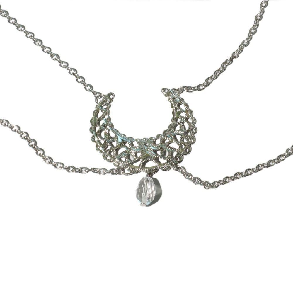 Chain Hollow Moon Wedding Headbands Bohemia Headbands Women Head Chain Crystal Forehead Chain
