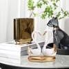 Swan Statue Desktop Decoration Resin Animal Statue Model Desktop Ornaments Decoration Suitable for Home Desktop Decoration