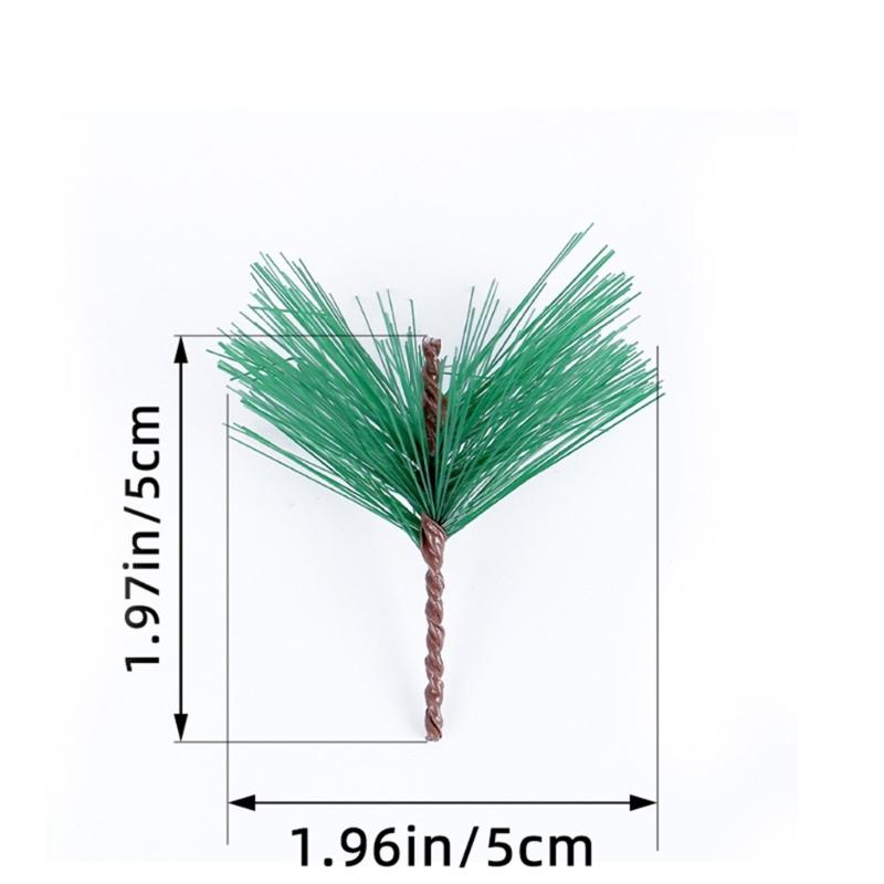 20 Stück Künstliche Kiefern Nadel Kiefern Zweig Spray Fake Grünzeug für Garten Hochzeit Haus Außen Dekorationen(Grün)