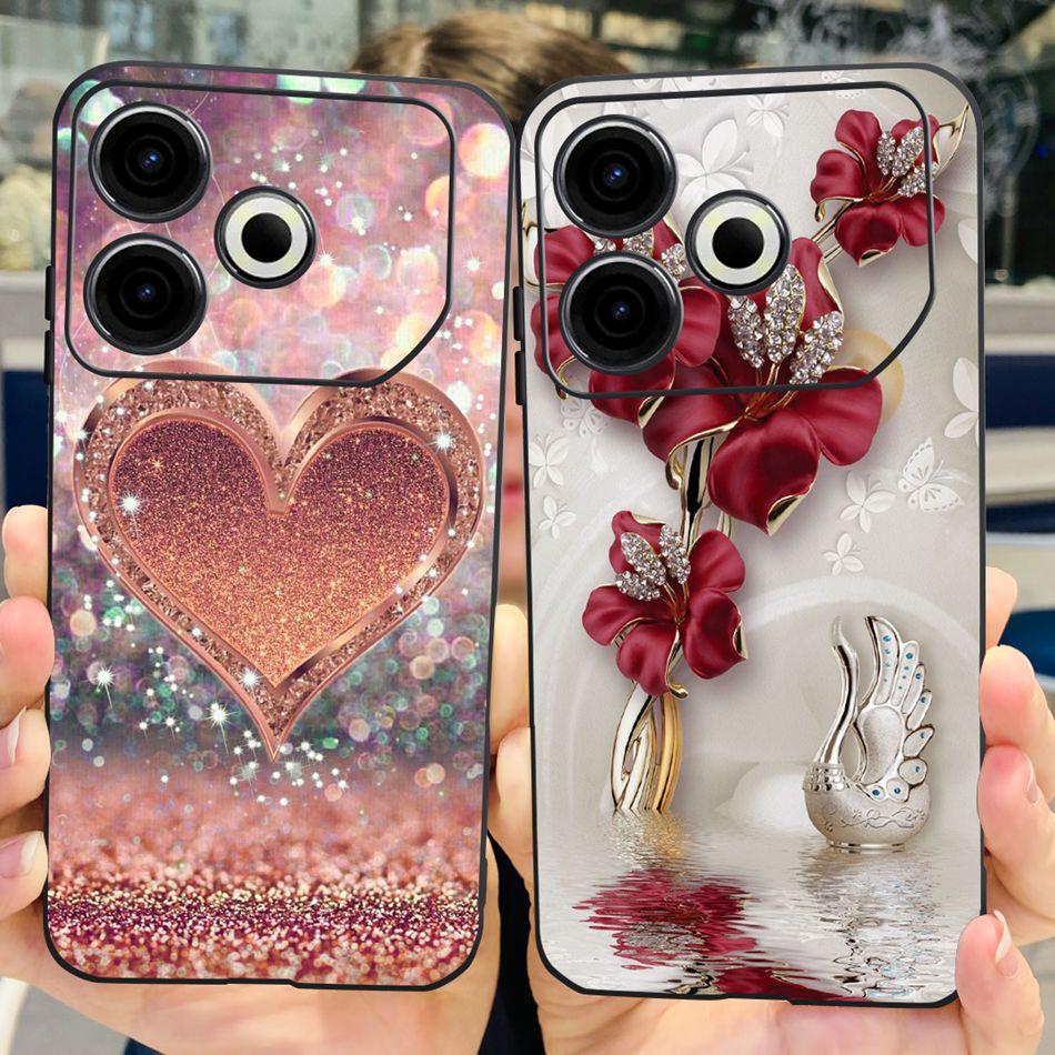 For Tecno Pova 6 Neo Phone Case Pova6 Neo 4G 2024 Elegant Printing Soft Silicone TPU Cases