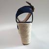 Platform Shoes Women Wedge Heels Blue Elegant Ladies Party Shoes Fashion Espadrille Wedge Heel 10cm Plus Size 42