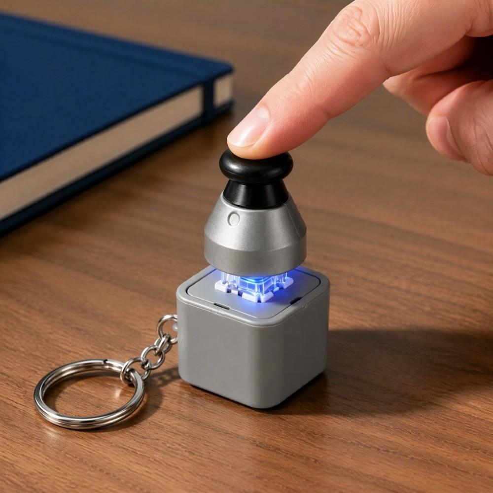 Light Up Pressure Cooker Voice Keychain Keyboard Clicker Button Sound Pendant Kids Toy