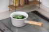 Fuji Enamel Cotton Plus Milk Pan, 14cm, Greige, CTP-14M.GG
