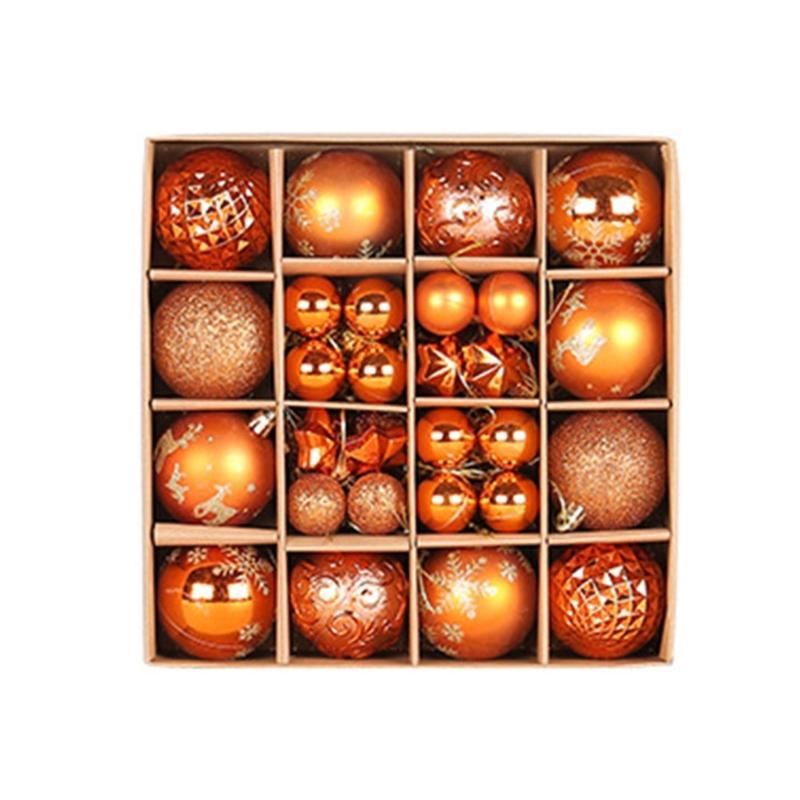 

Christmas Ball Ornament 44pcs/box Colorful Christmas Tree Hanging Ornaments for Holiday Wedding Home Decoration