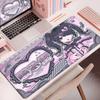 Large Rubber Gaming Rug Girls Kawaii Anime Girls 90x40 Mouse Pads Pink HD Printing Computer Keyboard Mats Washable Jirai Kei Rug