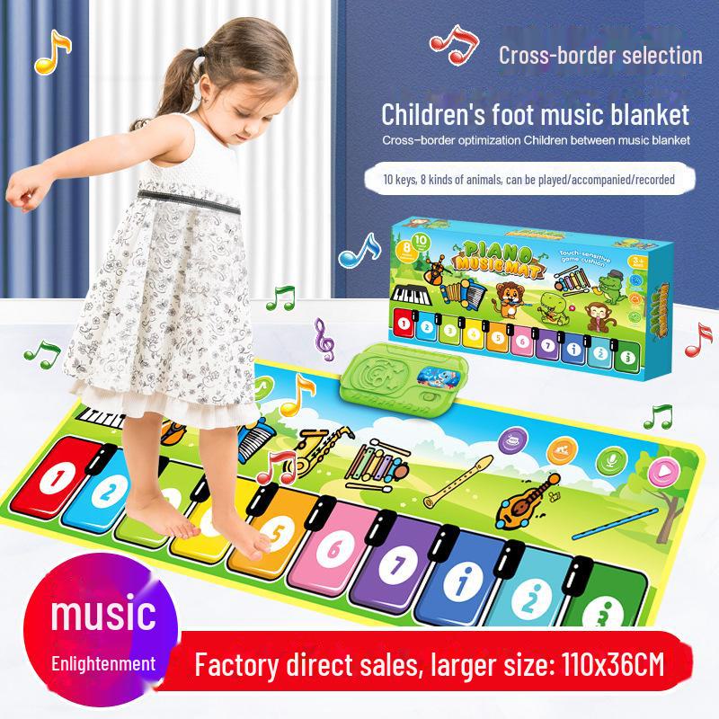 Baby Fitness Rack Music Play Mat with Piano and Drum Features