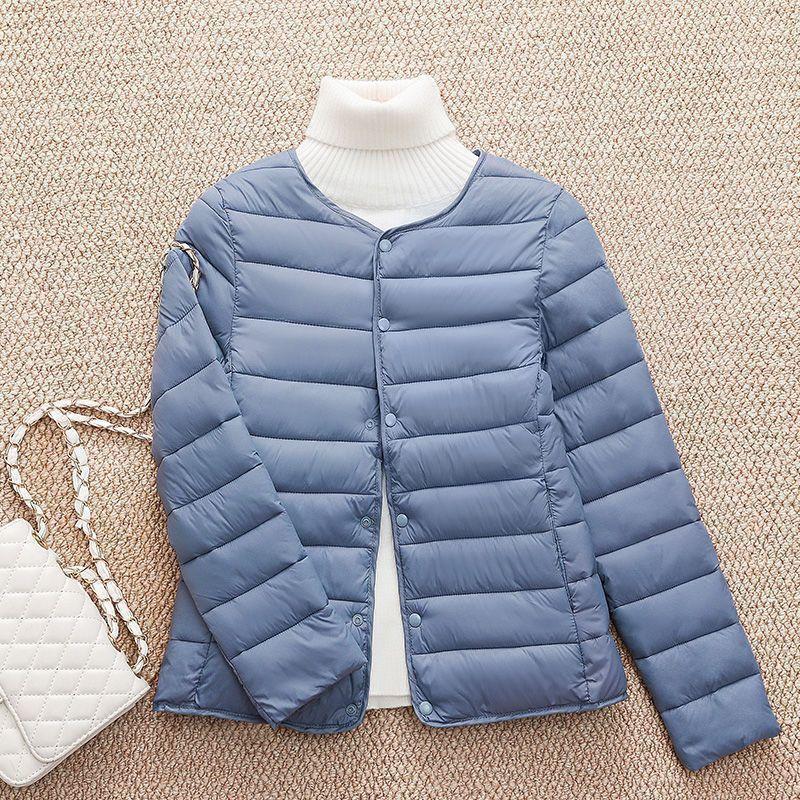 Order A Size Up Winter Women's Down Jacket Ultra Light Coat Short Autumn Slim Short Wear A Base Large Size Jacket
