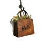 Rustic Wedding Signage Handbag Shaped Metal Hanging Planter Welcome Sign  Farmhouse Decor