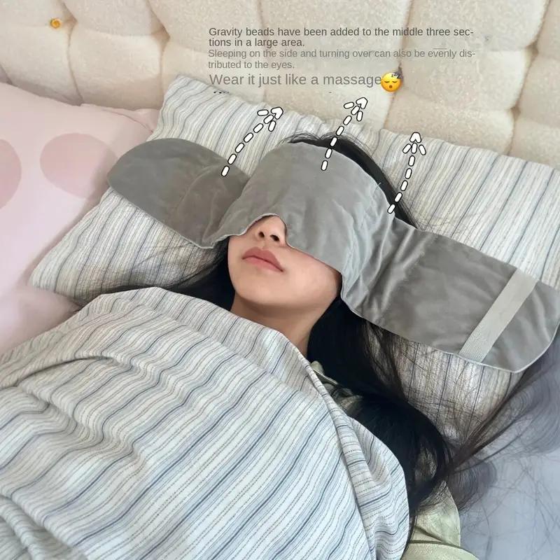 Multifunctional Gravity Sleep Mask Weighted Eye Mask Light Blocking Headband Fatigue Relief Sleeping Aid for Men Women Relaxation Tool Christmas Gifts