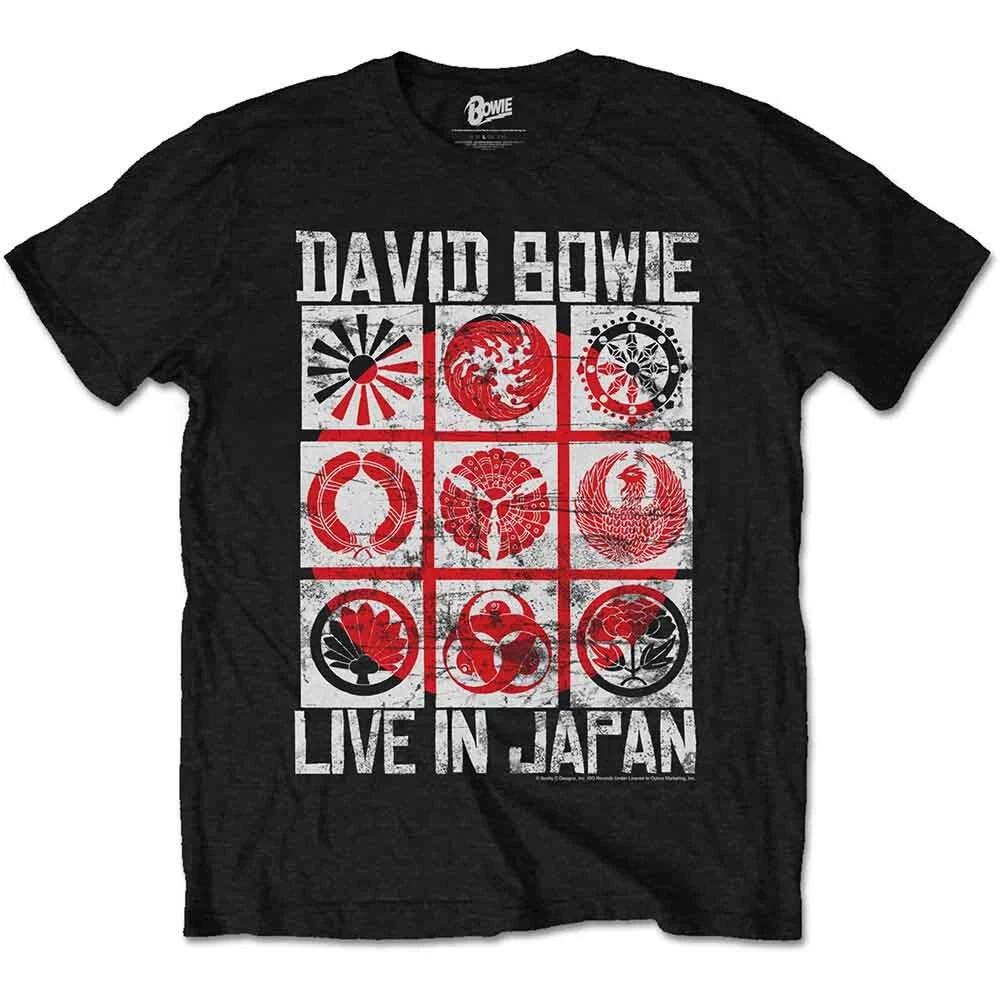 David Bowie Live in Japan T-Shirt Black New M
