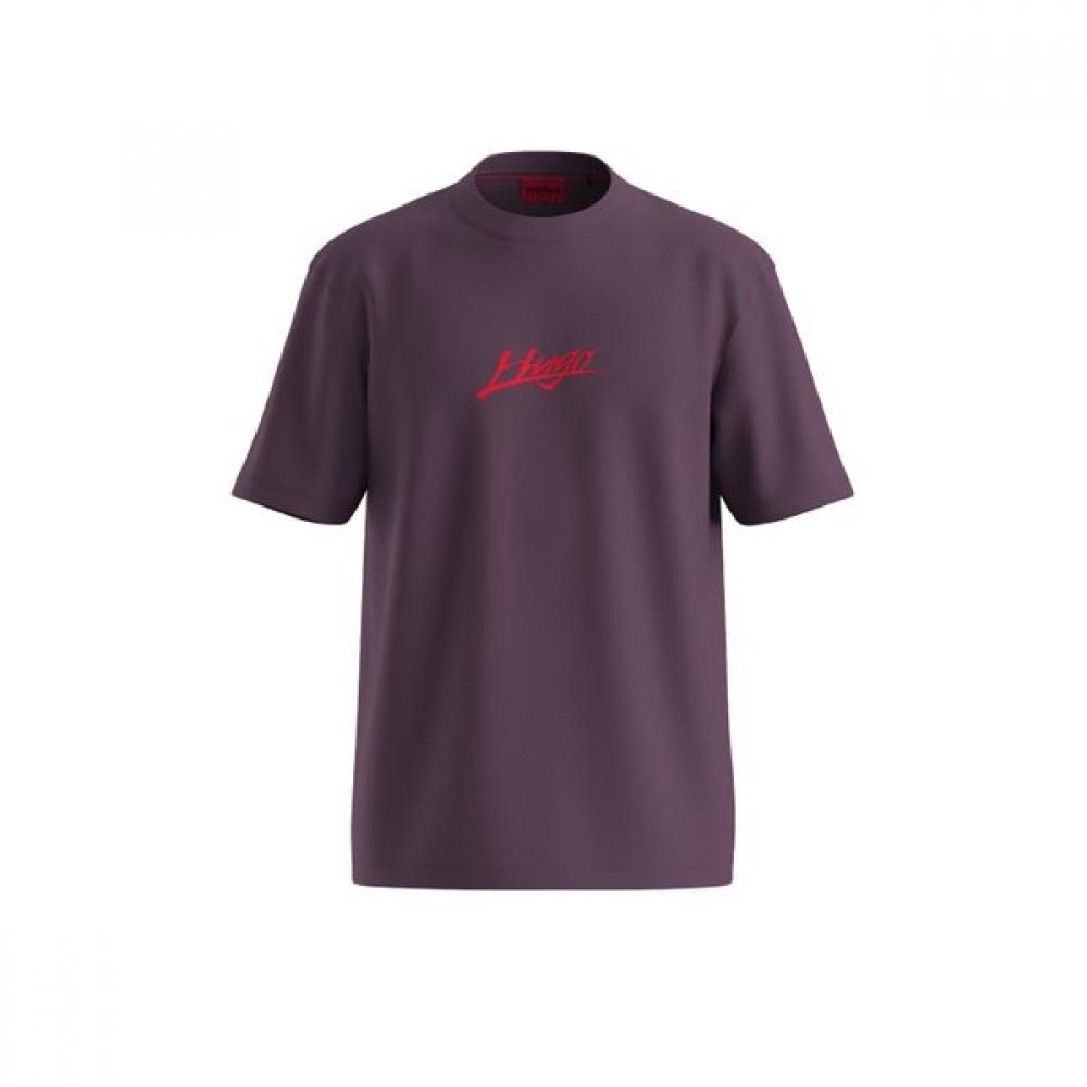 Hugo Relaxed FiT Back Logo Crew Neck T shirT Purple 50527926543 XXL