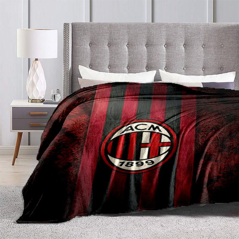 Ac Milan Football Club Logo Blanket Soft And Comfortable Camping Trip Air Conditioning Blanket Sheet Office Rest Blanket