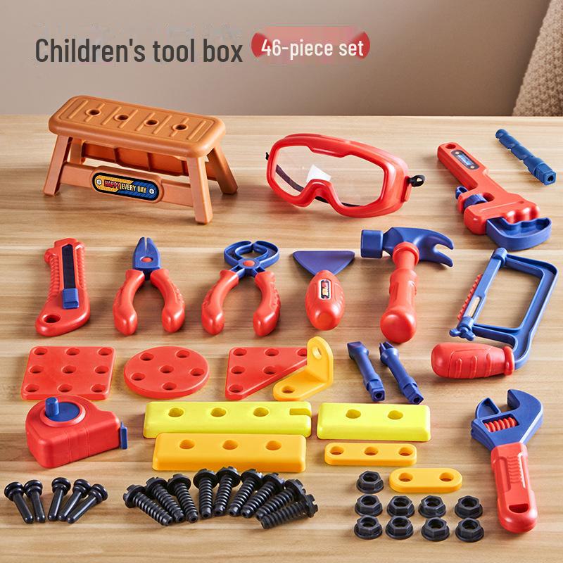 Children's Electric Repair Tool Set: Screw-Tightening Simulation Toy for Boys, 2-Year-Old Storage Combo.