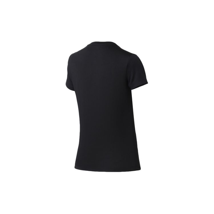 Li Ning Training Series Sports Round Neck Short Sleeve T-Shirt Women Tops Standard-Black ATSQ264-1