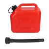 Gas Can 5L 1.3 Gallon ABS Leakage Free Red Portable Gasoline Container with 27cm Outlet Pipe and