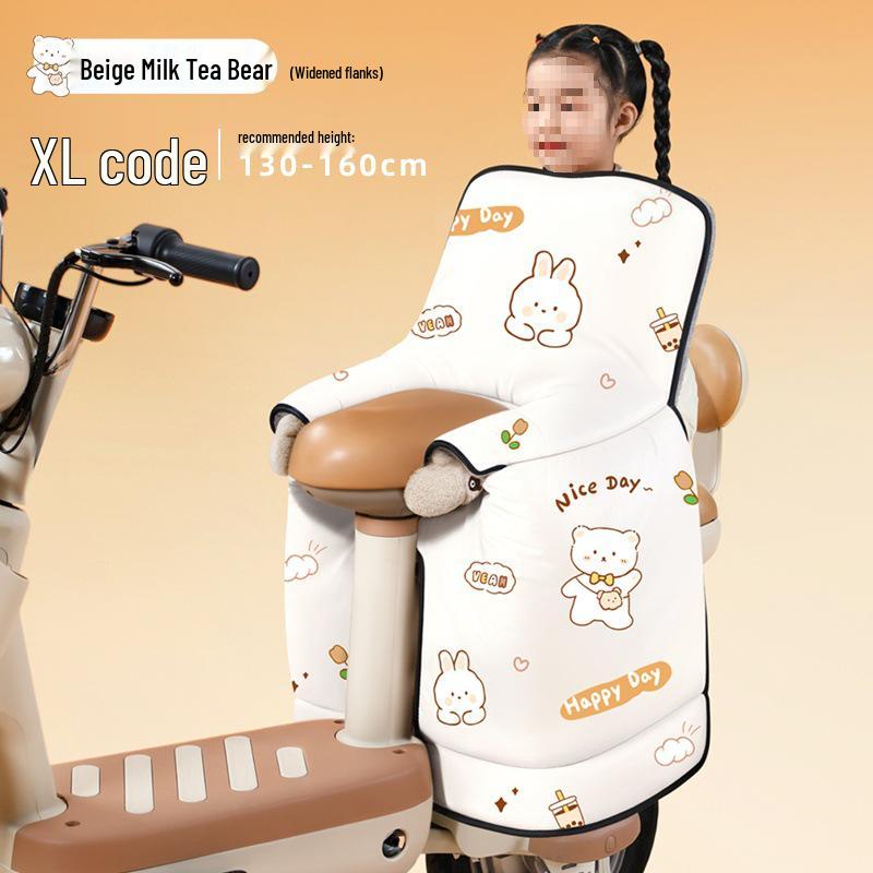 Thickened Winter Windshield & Rear Seat Cover for Children's Electric Cars - Parent-Child Cold-Proof, Windproof Protection