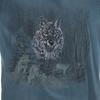 OLD 90s Wolf Short Sleeve T-shirt Charcoal Gray Animal Pattern Men's Used