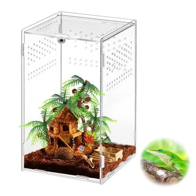 Manyetik Akrilik Kılıf Nano Arboreal Tarantula Muhafaza Sürüngen Habitat Teraryum Yetiştirme Kutusu Örümcek Akrep Sling Isopods