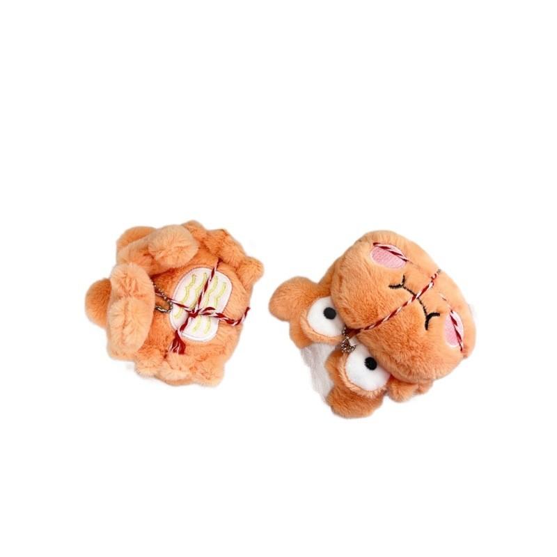 Big Crab Plush Keychain With Beaded Chain For Souvenir Collectible