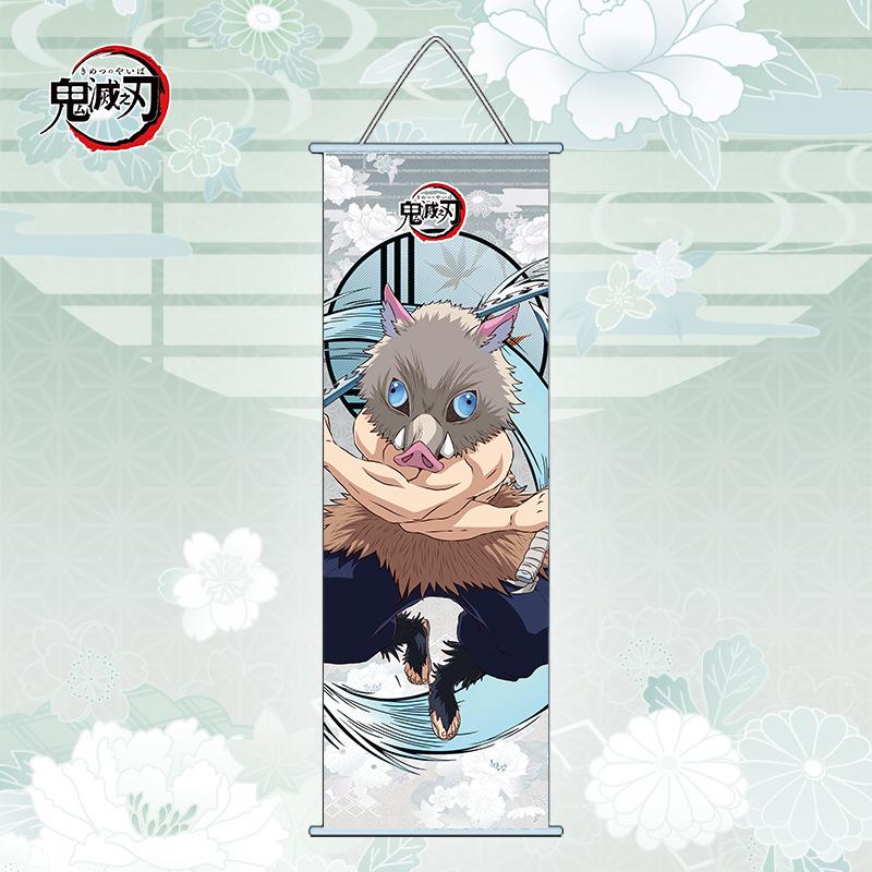 New Demon Slayer Hanging Paintings Reel Long Cartoon Kamado Nezuko Poster Wall Decoration Holiday Gifts Anime Peripherals