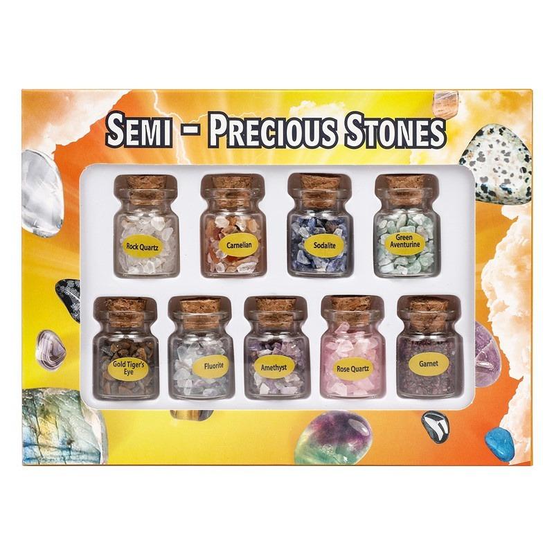 9PCS Gemstones Bottles Crystals and Healing Stones Witchcraft Supplies Crystals Chakra Healing Crystals Bulk Crystals