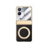 Applicable to Xiaomi mixflip2 mobile phone case film integrated electroplating rotating bracket magnetic suction anti-drop hinge male leather case