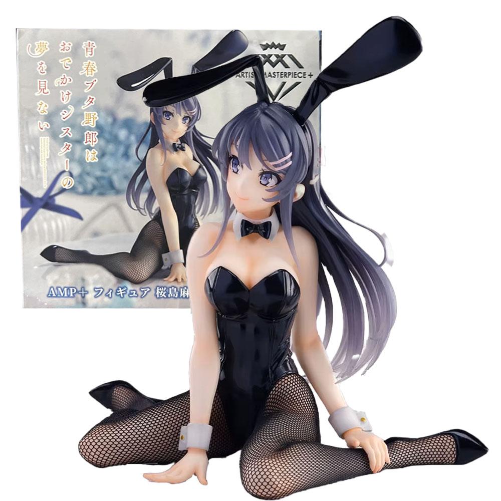 11CM Figur Sakurajima Mai Bunny Girl Anime Seishun Buta Yarou Wa Odekake Sister No Yume O Minai Modell Spielzeug Geschenke Sammlung PVC