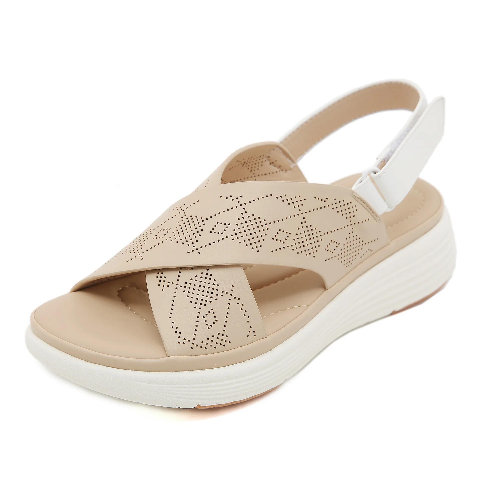 

Fashion Platform Sandals 2025 Summer Fashion Women Comfortable Casual Wedges Sandalias De Mujer Beach Non-slip Footwear Shoes for Women 36