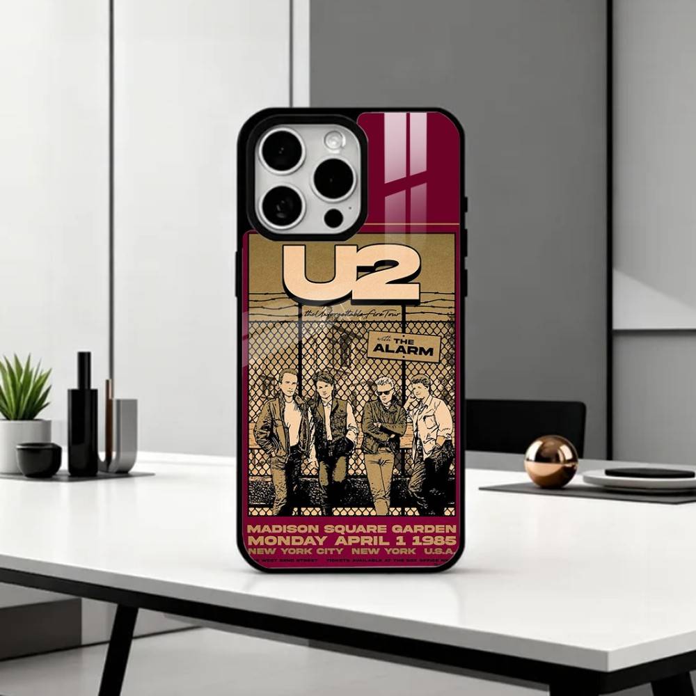 Band U-U2 Phone Case For iPhone17,16,15,14,13,12,11 Plus,Pro Max Magnetic For Magsafe Wireless Charging