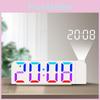 Digital Led Alarm Clock With Rgb Color Projection For Bedroom Decor