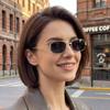 European and American fashion new small frame square sunglasses high sense metal trend street sunglasses Spice girl personalized glasses
