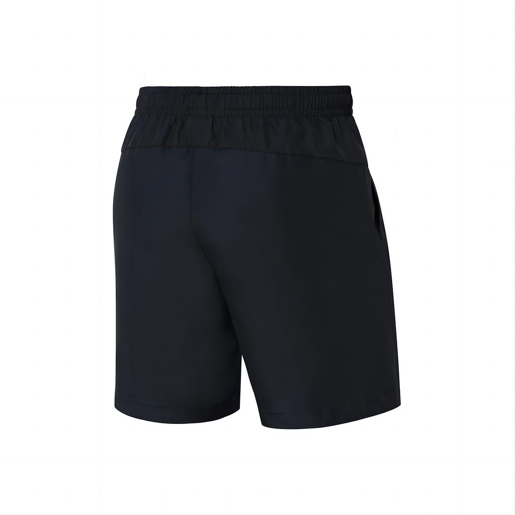 Li Ning Fitness Series Solid Color Logo Loose Mid Waist Sports Shorts Men Shorts Black AKSS013