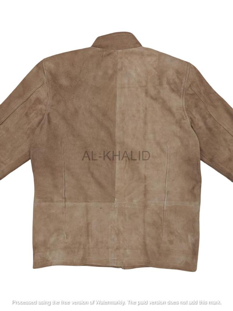 Real Leather Men's Jacket Beige Suede Genuine Lambskin Handmade Lambskin Soft Stylish