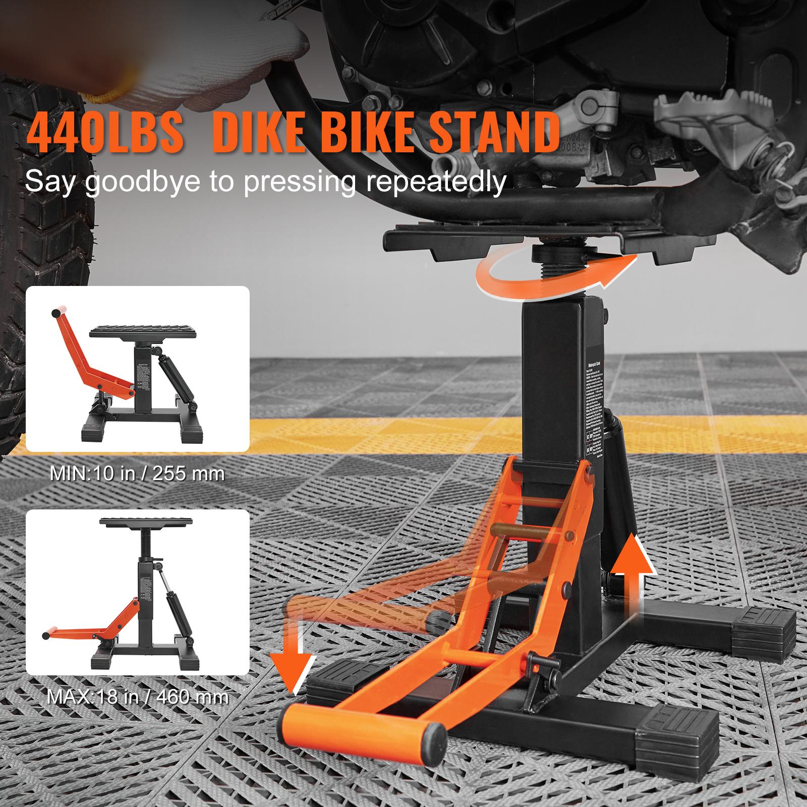 SucceBuy Cric Sollevatore per Moto 440lb Cric Sollevatore per Moto da Cross Sollevatore Idraulico Altezza Regolabile Tavolo di Sollevamento Manutenzio