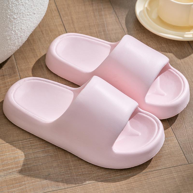 Slippers Beach Slide Solid Color Thick-soled Indoor and Outdoor Bathroom Non-slip Shoes Sandals